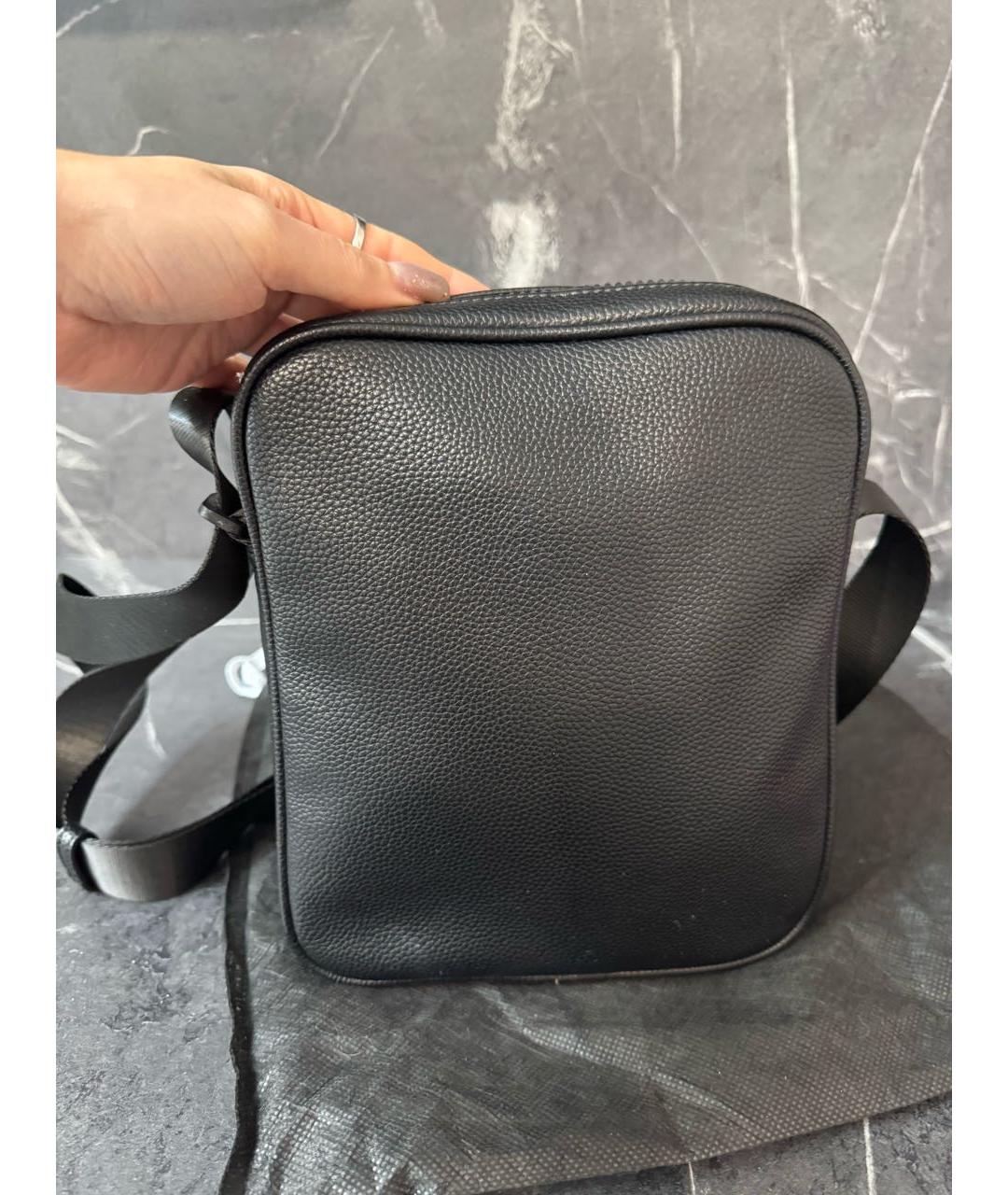 ARMANI EXCHANGE Черная сумка на плечо из искусственной кожи, фото 3