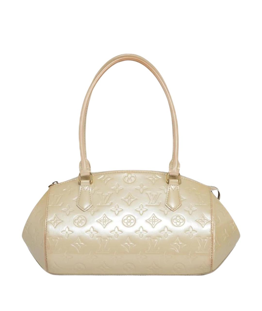 LOUIS VUITTON Бежевая сумка с короткими ручками из лакированной кожи, фото 1