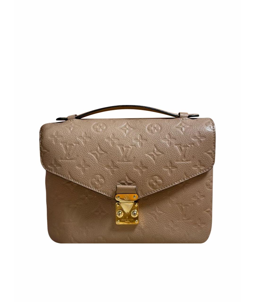 LOUIS VUITTON Бежевая кожаная сумка через плечо, фото 1