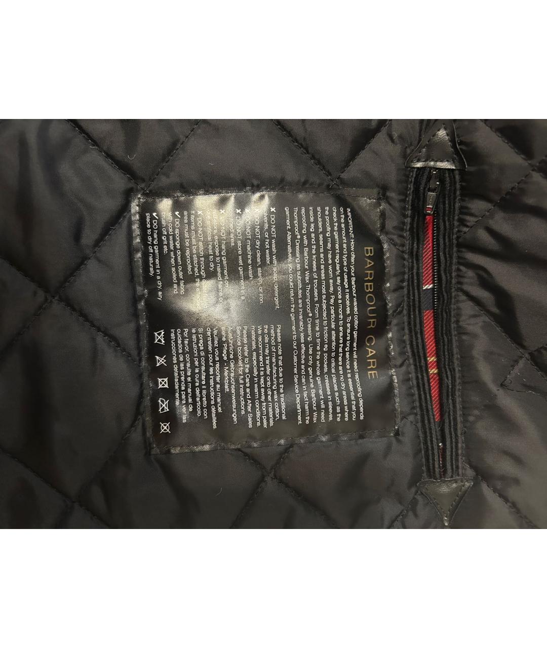 BARBOUR Черная хлопковая куртка, фото 6