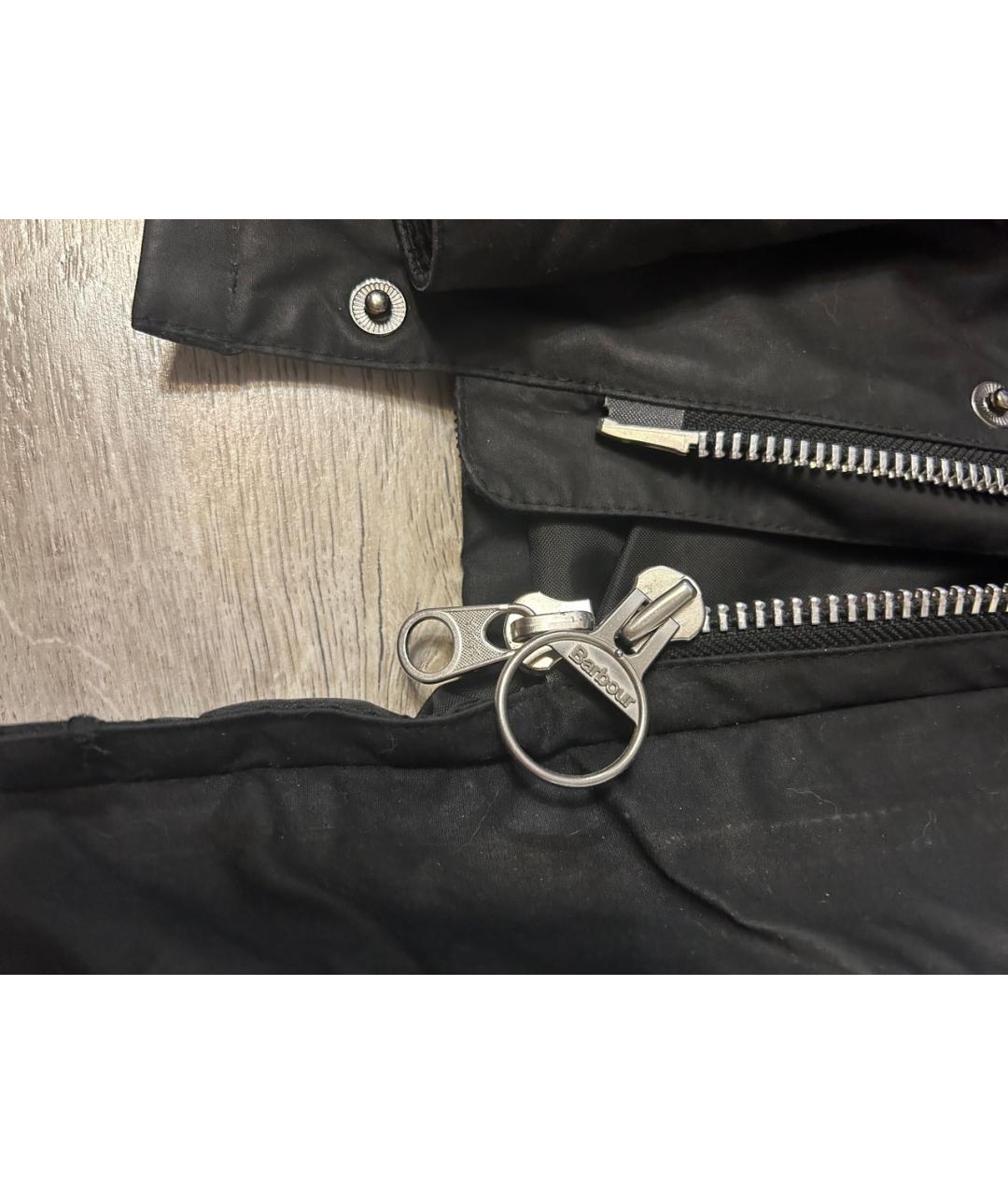 BARBOUR Черная хлопковая куртка, фото 5