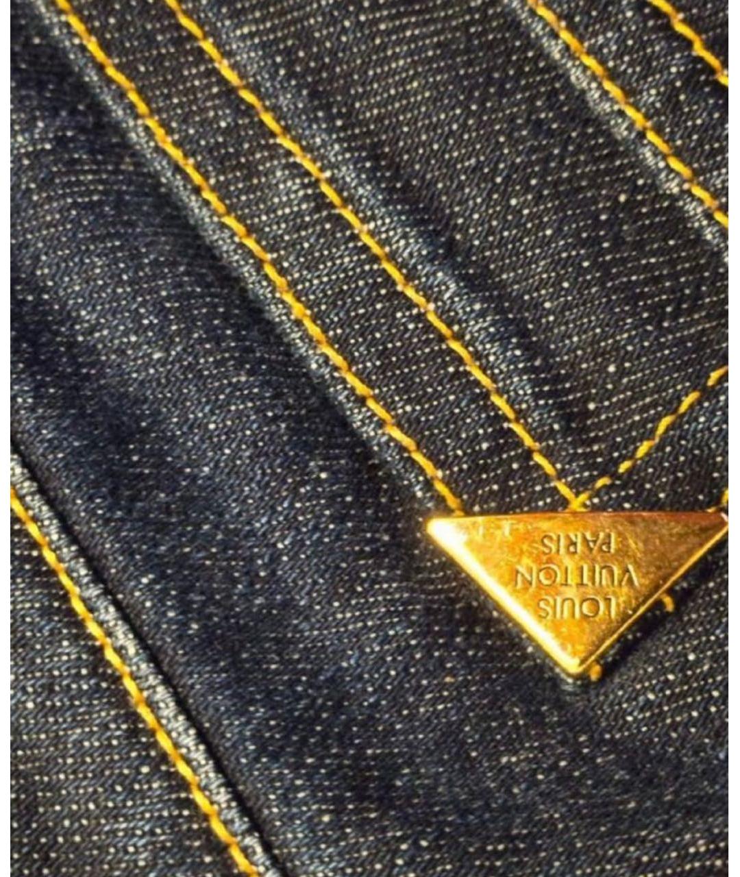 LOUIS VUITTON Синие хлопковые прямые джинсы, фото 4