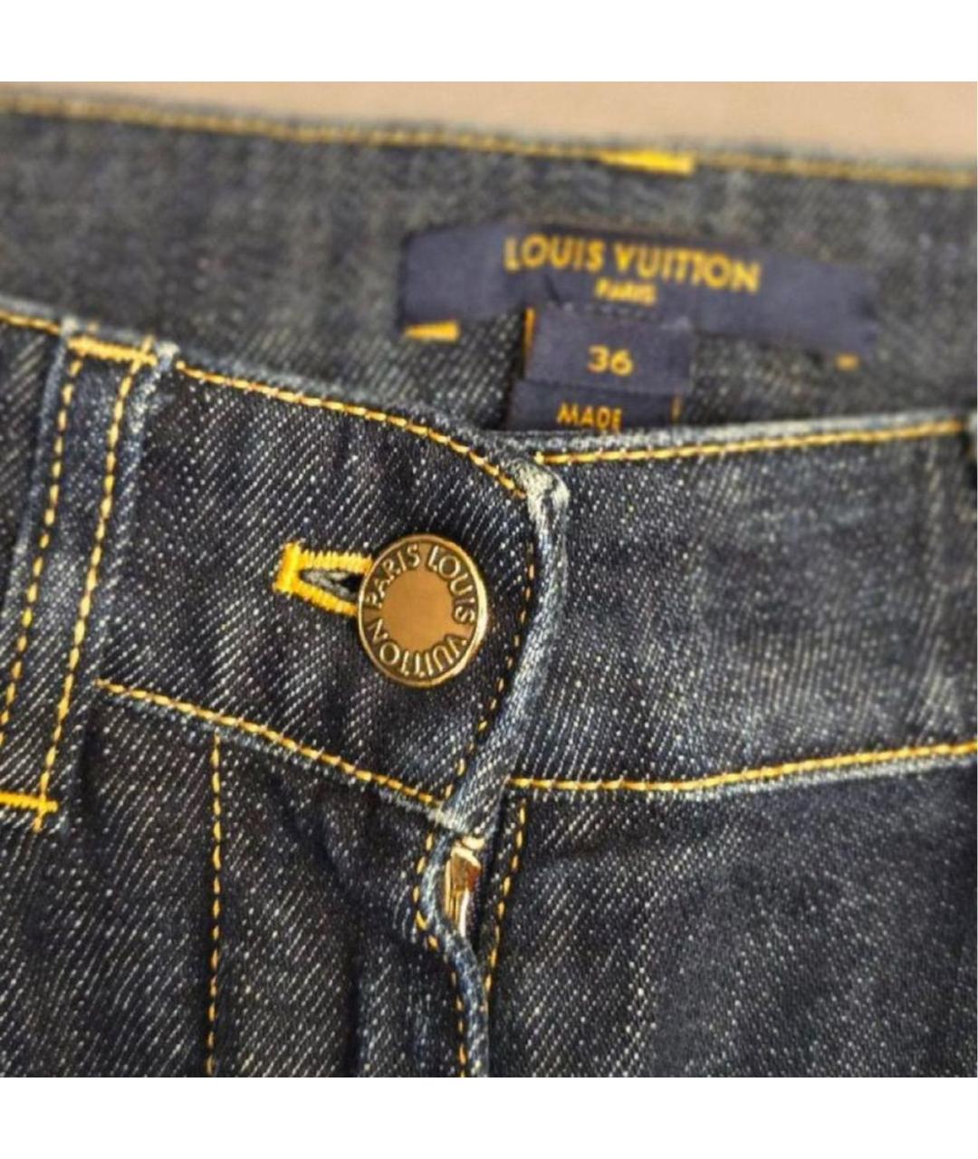 LOUIS VUITTON Синие хлопковые прямые джинсы, фото 3