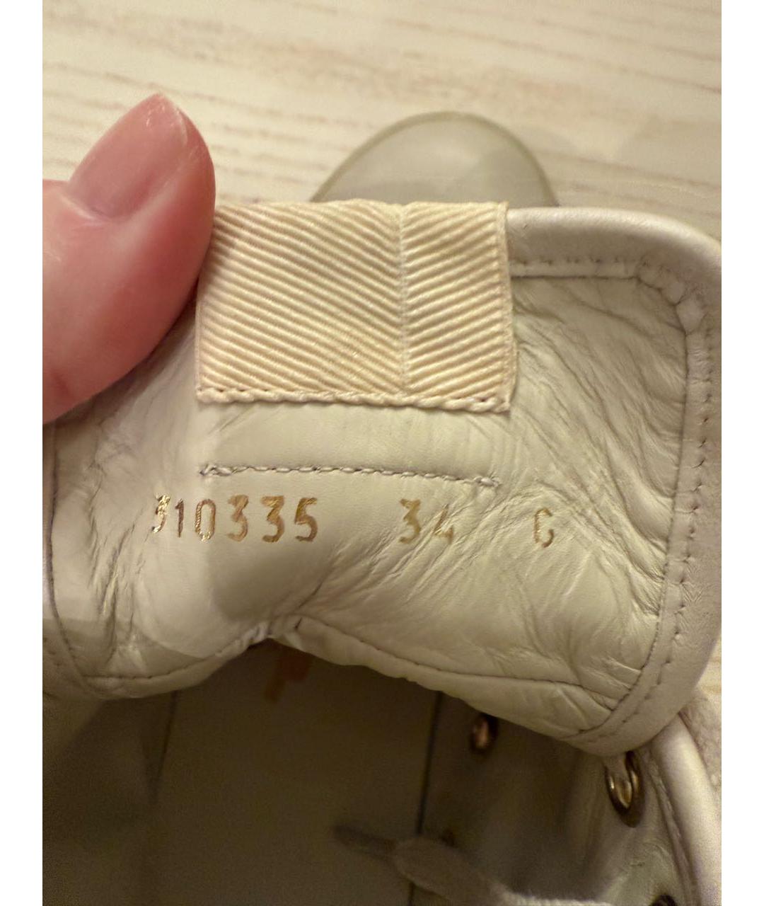 GUCCI Бежевые кожаные кеды, фото 2