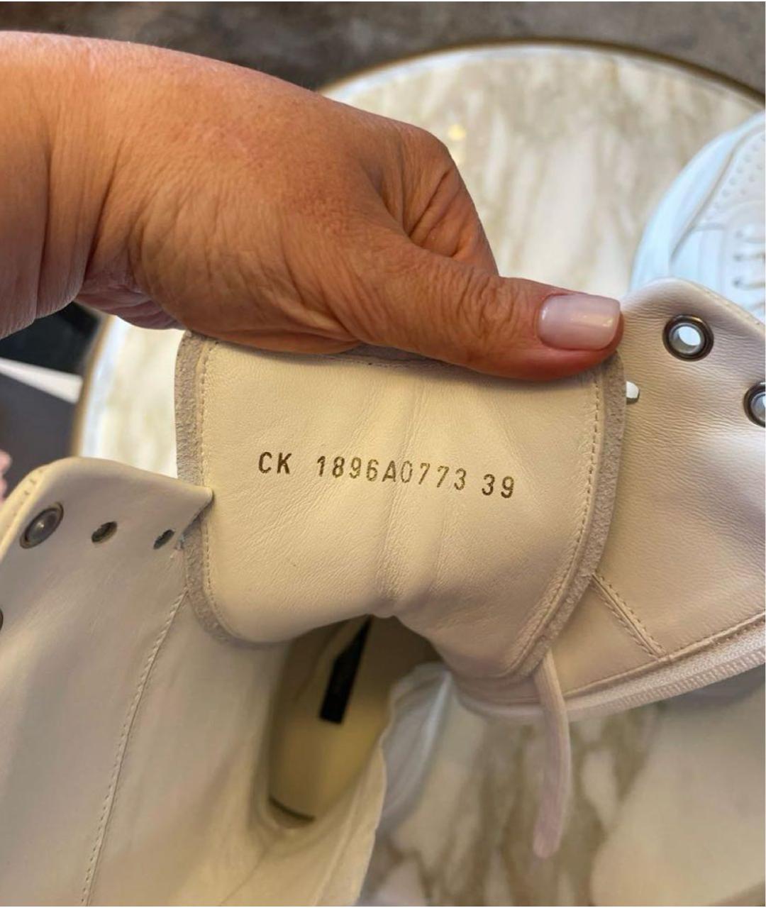 DOLCE&GABBANA Белые кожаные ботинки, фото 4