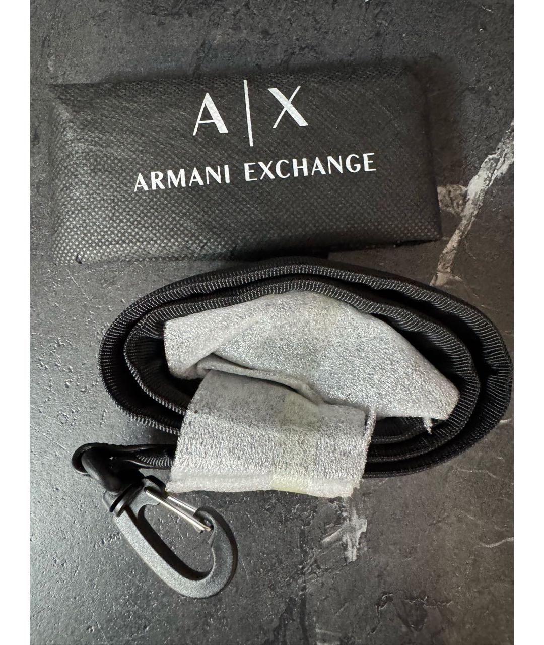 ARMANI EXCHANGE Черная сумка на плечо из искусственной кожи, фото 7