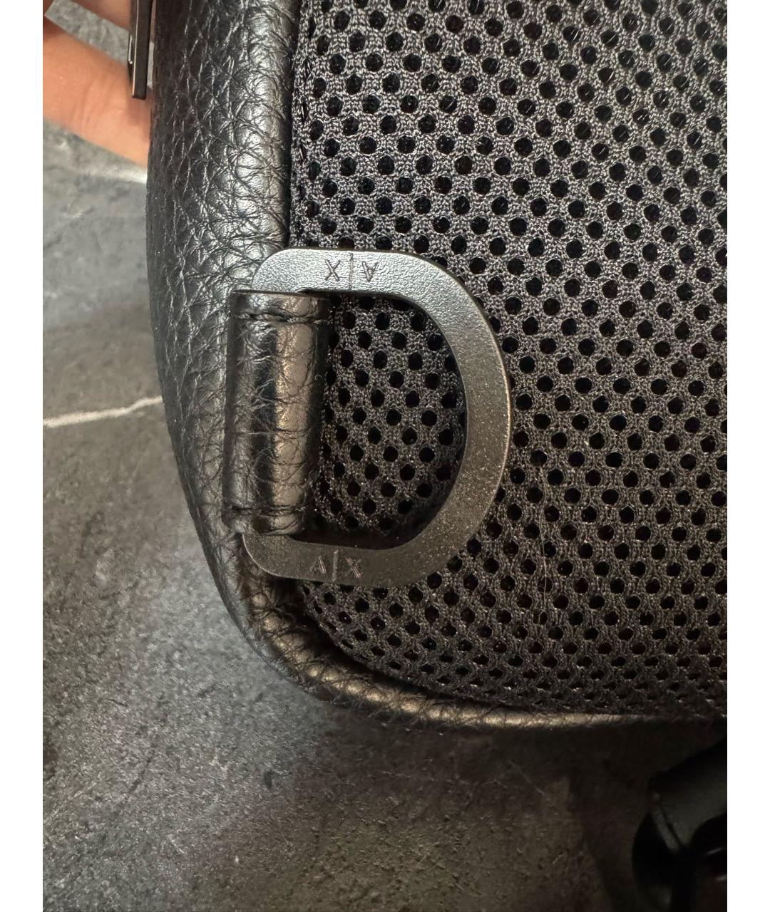 ARMANI EXCHANGE Черная сумка на плечо из искусственной кожи, фото 8