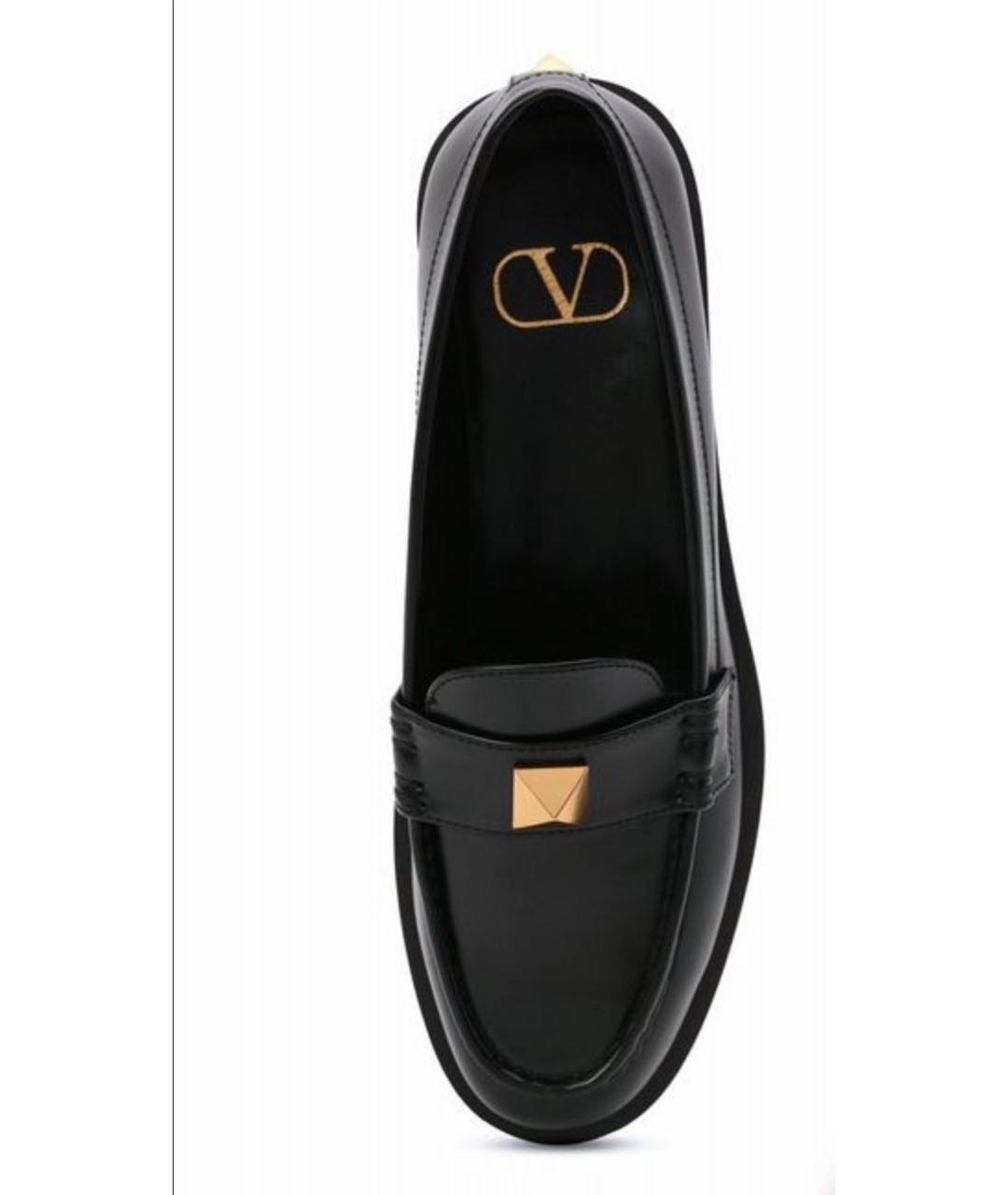 VALENTINO Черные кожаные лоферы, фото 3