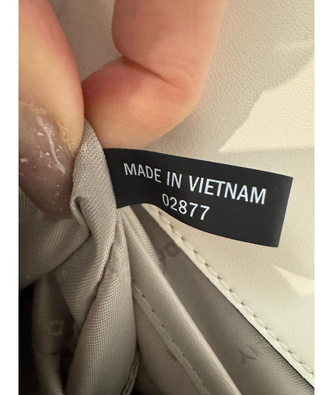 DKNY Белая кожаная сумка через плечо, фото 7