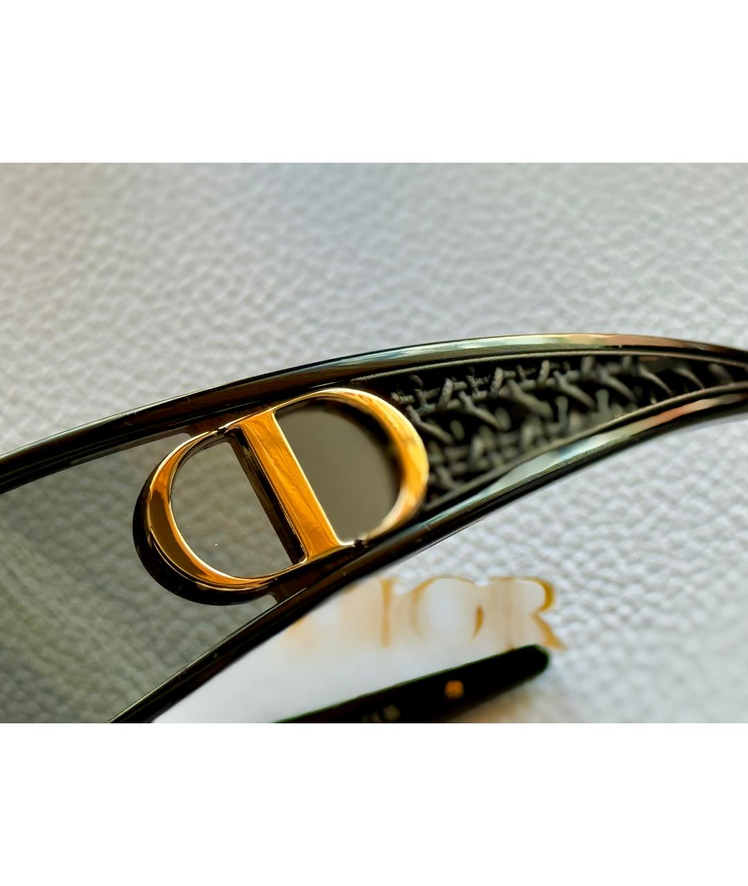 CHRISTIAN DIOR Черные пластиковые солнцезащитные очки, фото 3