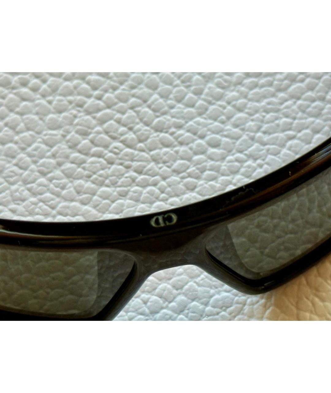 CHRISTIAN DIOR Черные пластиковые солнцезащитные очки, фото 7