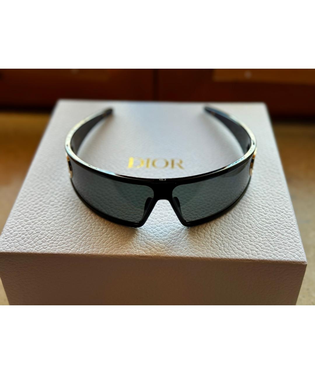 CHRISTIAN DIOR Черные пластиковые солнцезащитные очки, фото 10