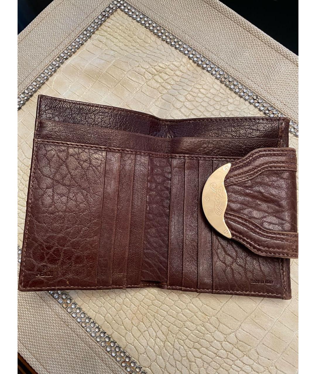 FENDI Коричневый кожаный кошелек, фото 3
