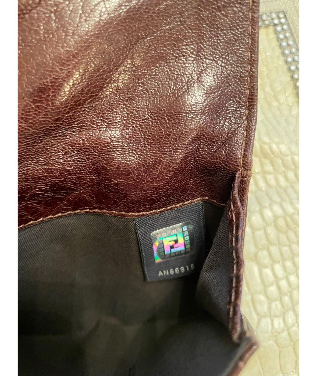 FENDI Коричневый кожаный кошелек, фото 4