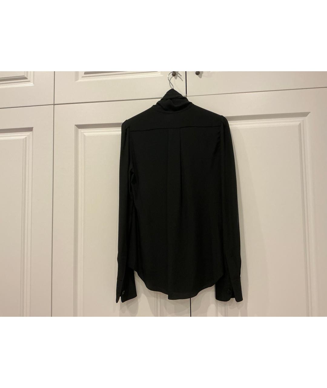 CHLOE Черная шелковая блузы, фото 2