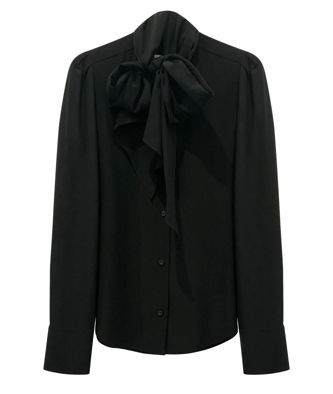 CHLOE Черная шелковая блузы, фото 1