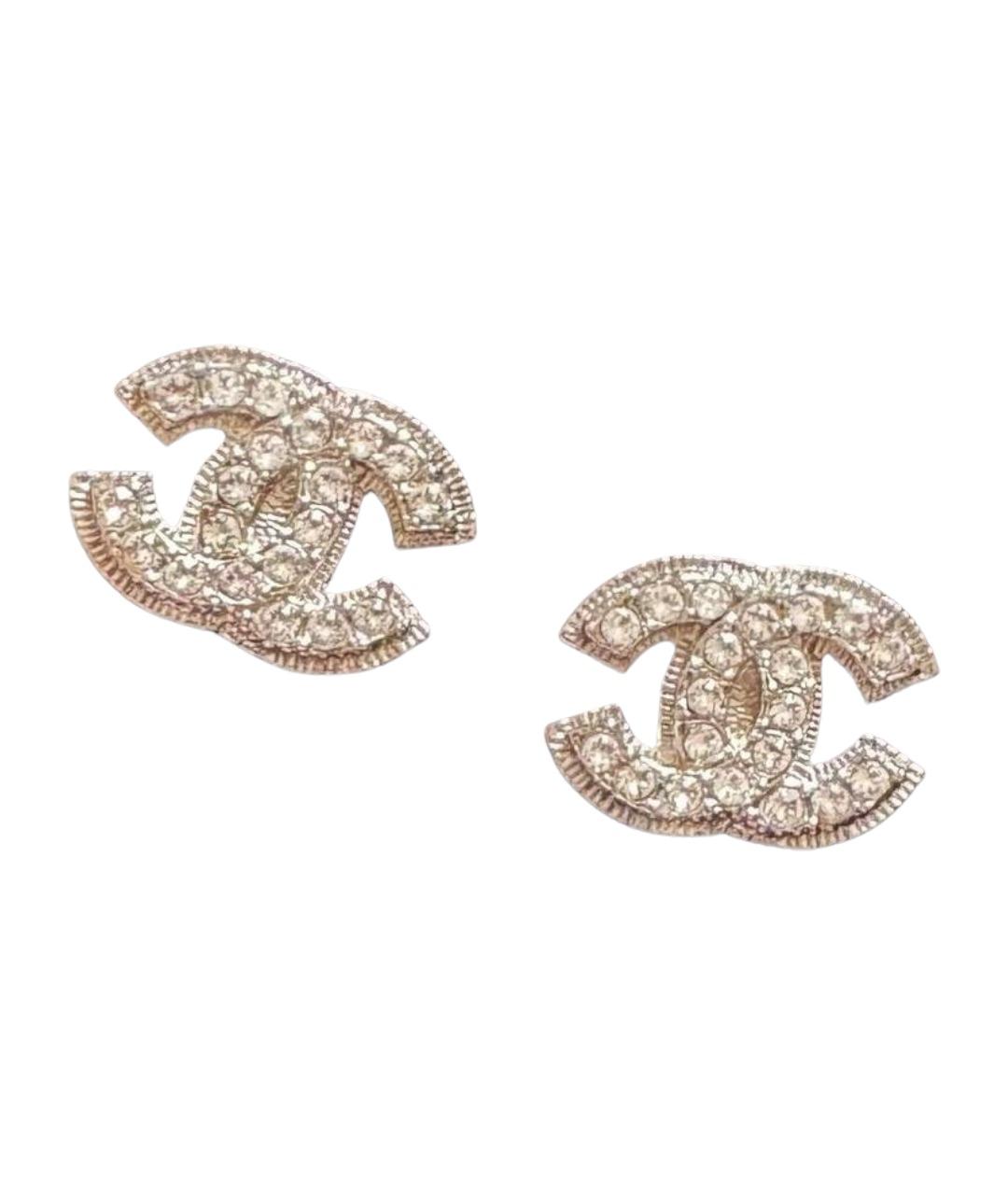 CHANEL Серебряные металлические серьги, фото 1