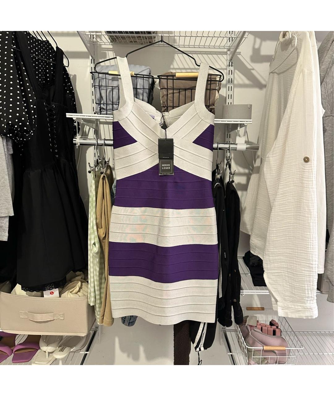 HERVE LEGER Мульти коктейльное платье, фото 8