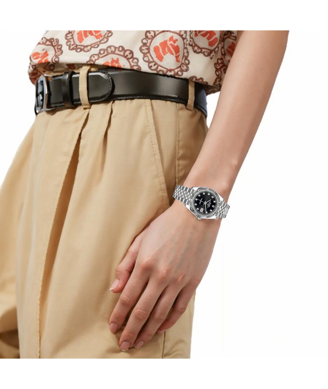 ROLEX Серебряные часы из белого золота, фото 4