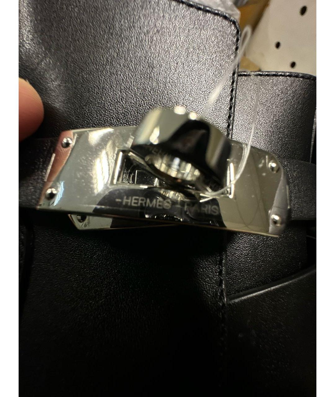 HERMES Черные кожаные ботинки, фото 5