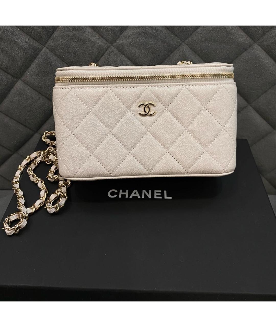 CHANEL Серая кожаная сумка через плечо, фото 2