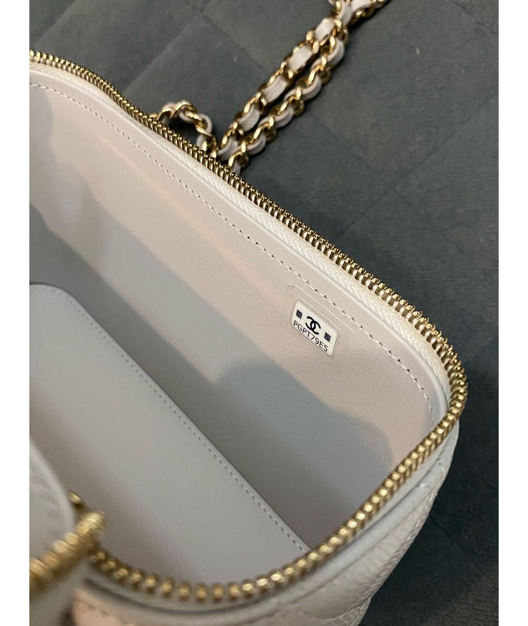 CHANEL Серая кожаная сумка через плечо, фото 7