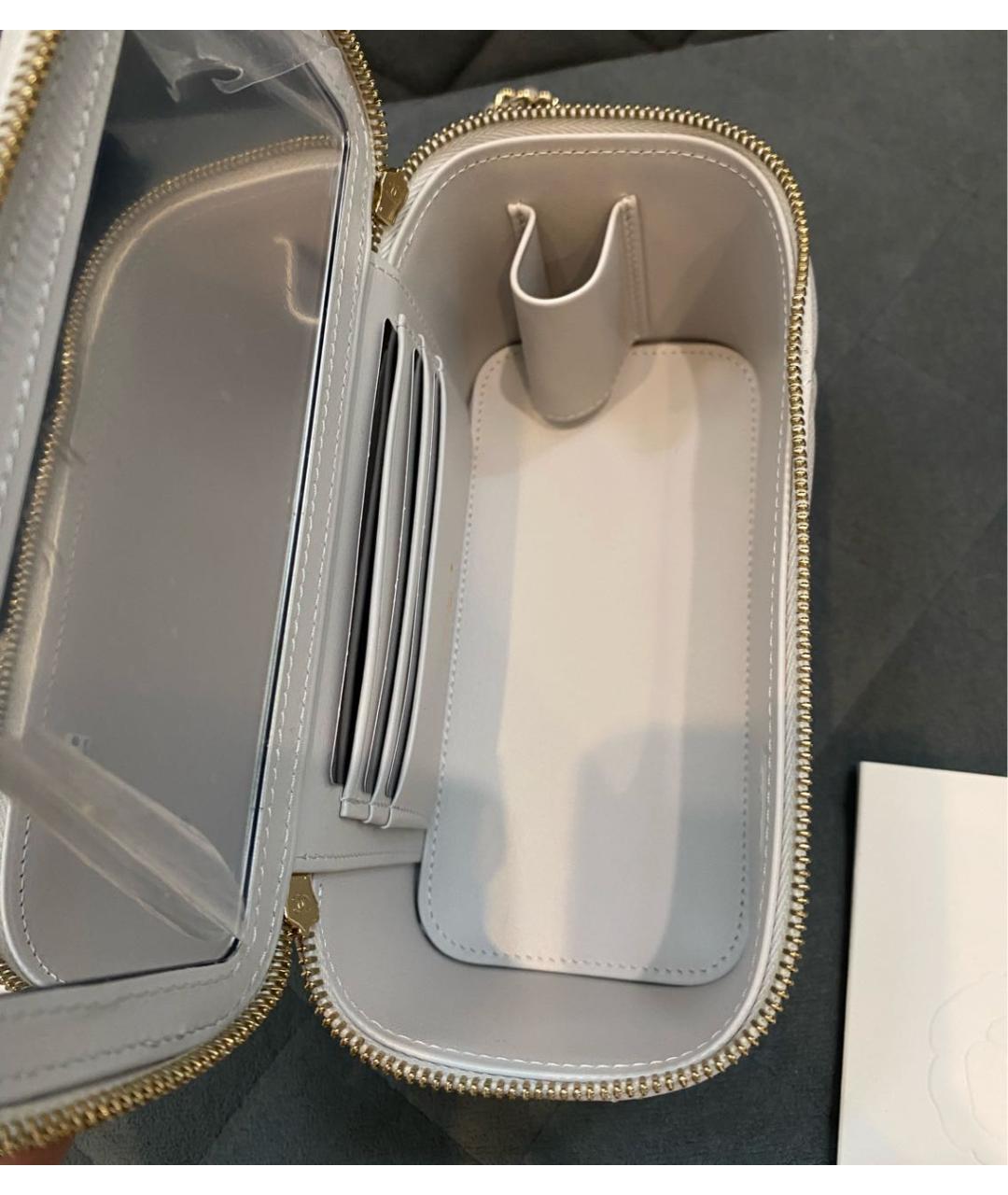 CHANEL Серая кожаная сумка через плечо, фото 6