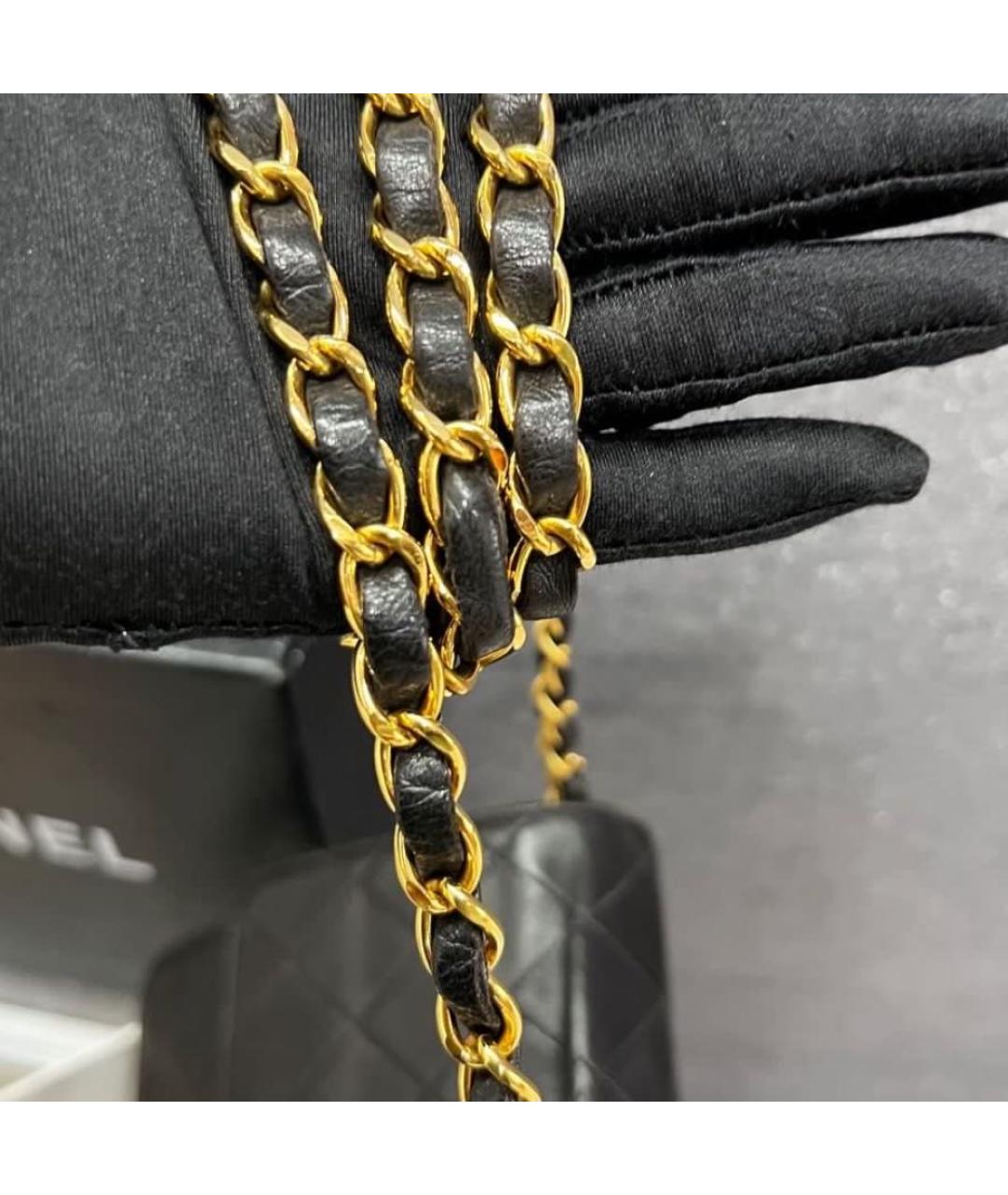 CHANEL Черная кожаная сумка через плечо, фото 4