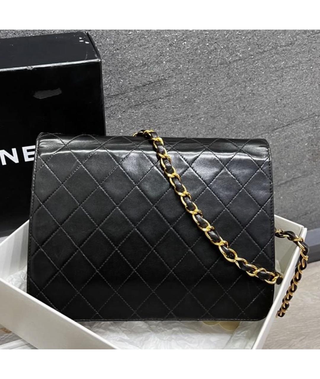 CHANEL Черная кожаная сумка через плечо, фото 3