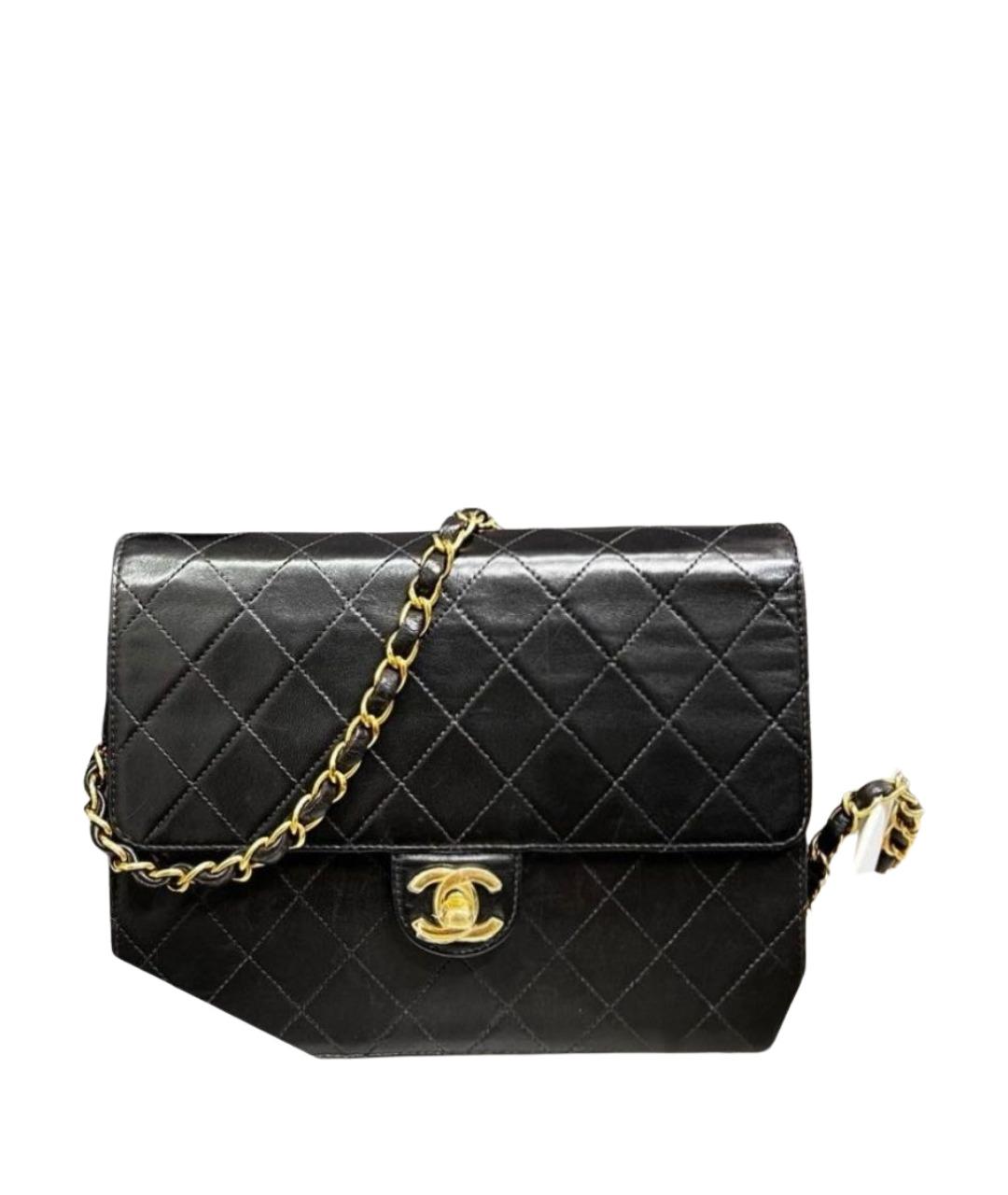 CHANEL Черная кожаная сумка через плечо, фото 2