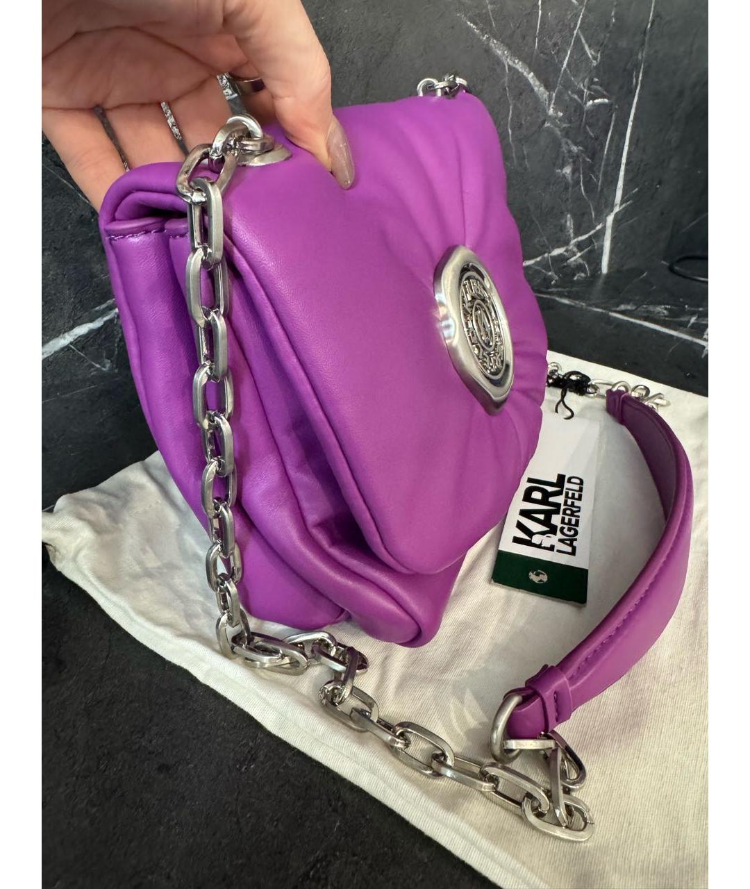 KARL LAGERFELD Фиолетовая сумка через плечо из искусственной кожи, фото 2