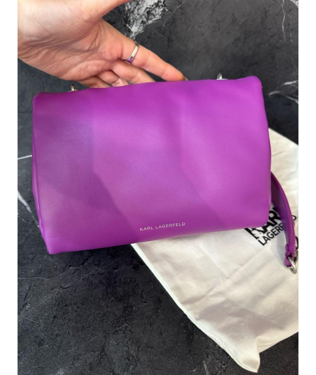 KARL LAGERFELD Фиолетовая сумка через плечо из искусственной кожи, фото 3