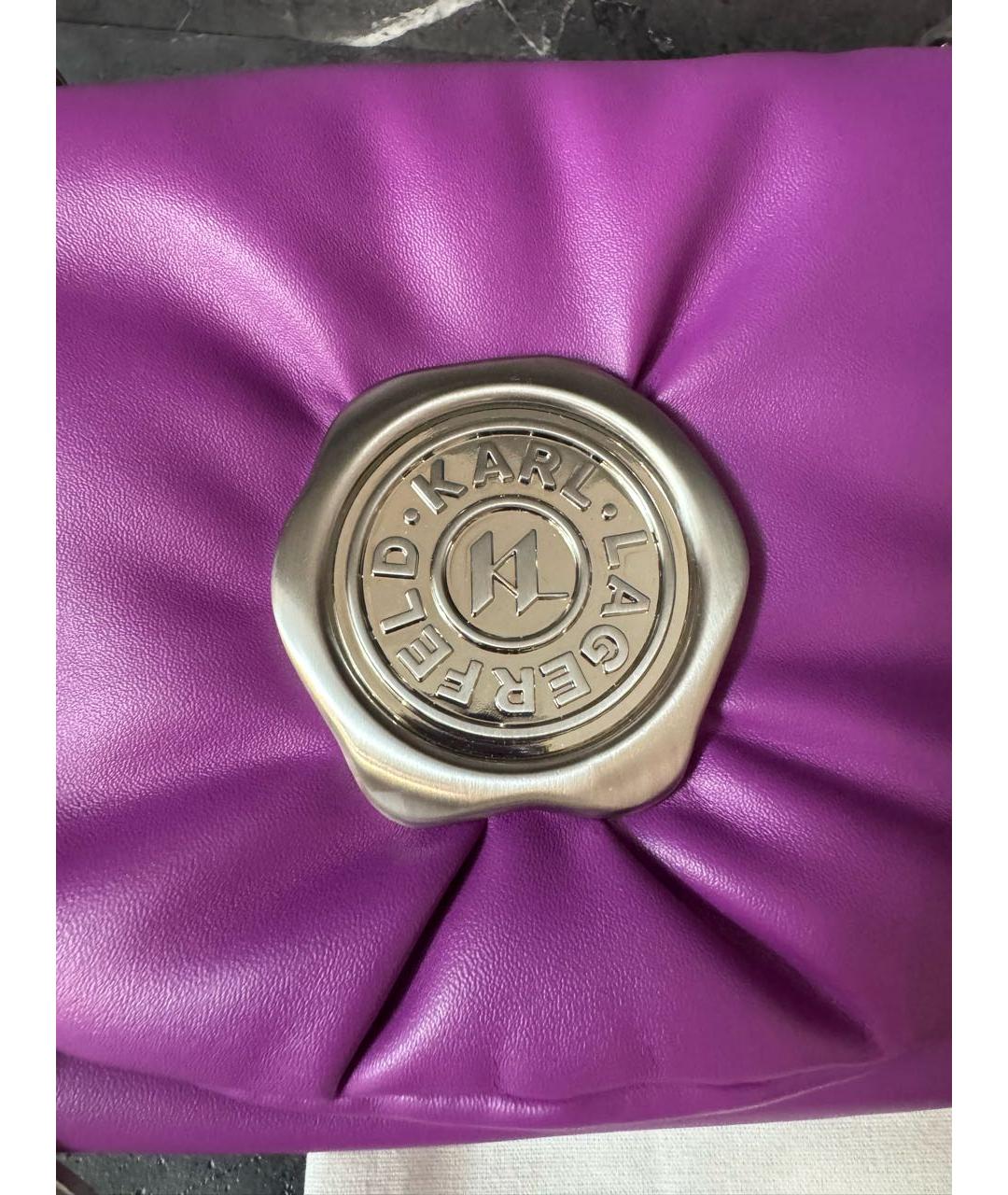 KARL LAGERFELD Фиолетовая сумка через плечо из искусственной кожи, фото 8