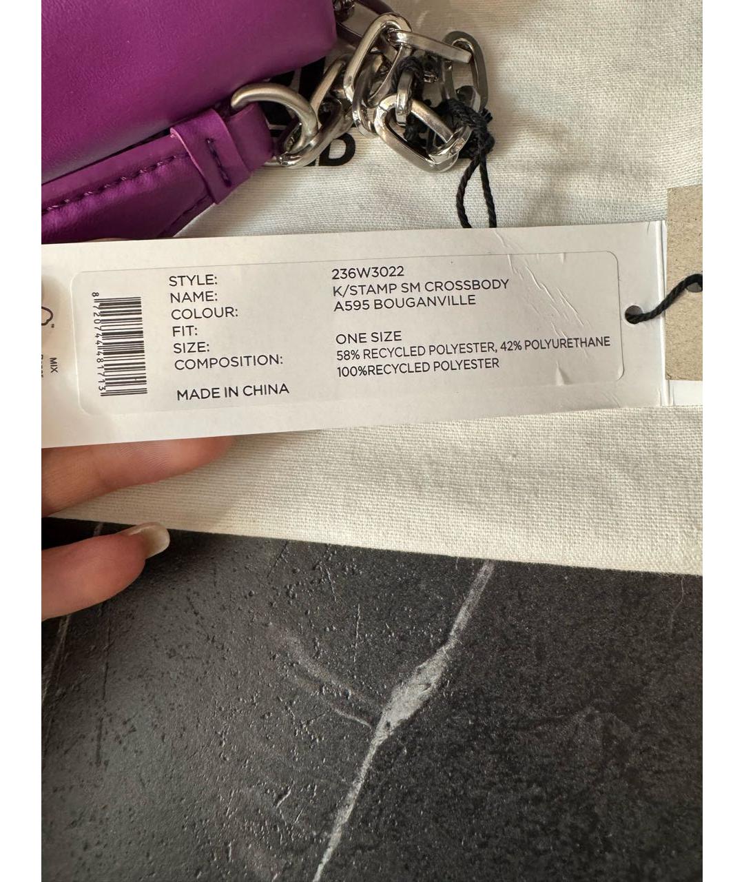 KARL LAGERFELD Фиолетовая сумка через плечо из искусственной кожи, фото 7