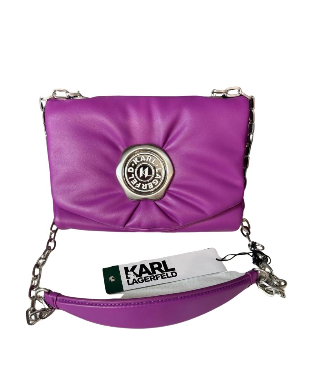 KARL LAGERFELD Фиолетовая сумка через плечо из искусственной кожи, фото 1