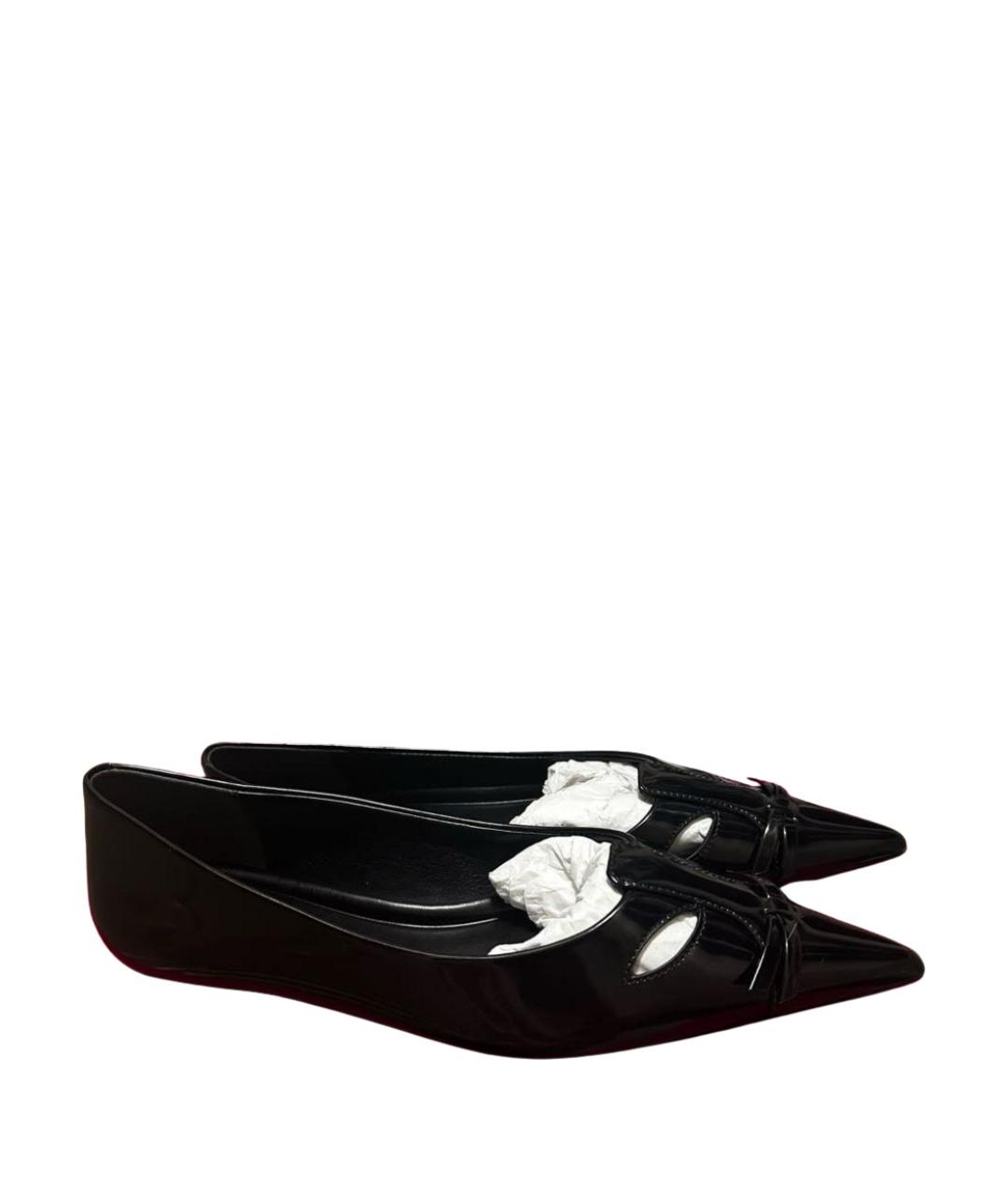 MARC JACOBS Черные балетки из искусственной кожи, фото 1