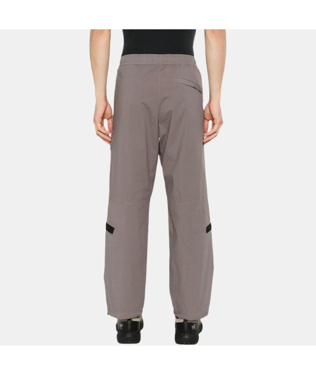 STONE ISLAND Коричневые хлопковые повседневные брюки, фото 2