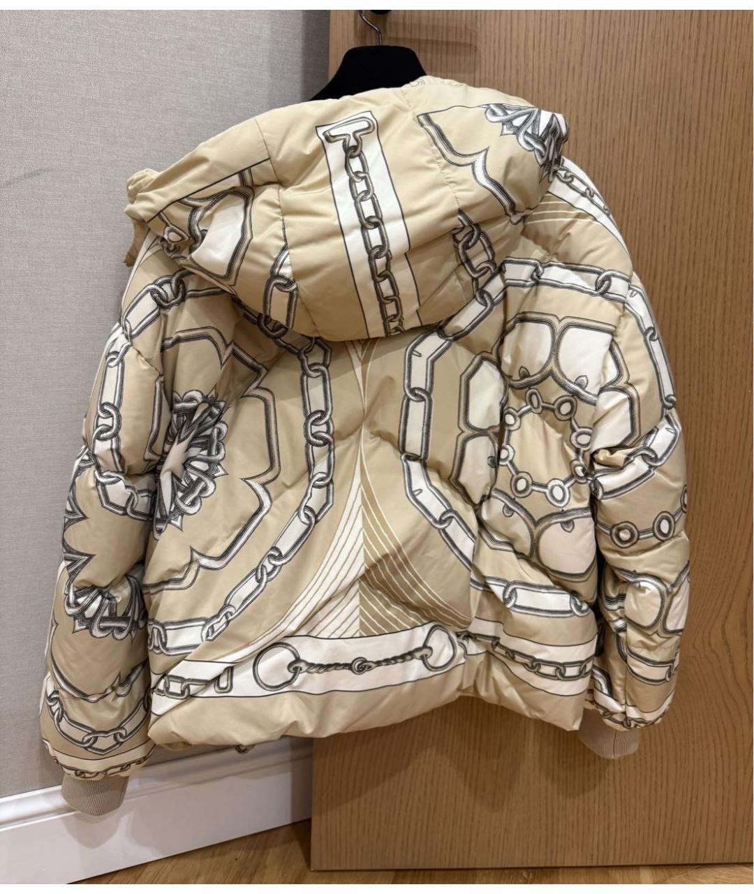 HERMES Бежевая полиэстеровая куртка, фото 3
