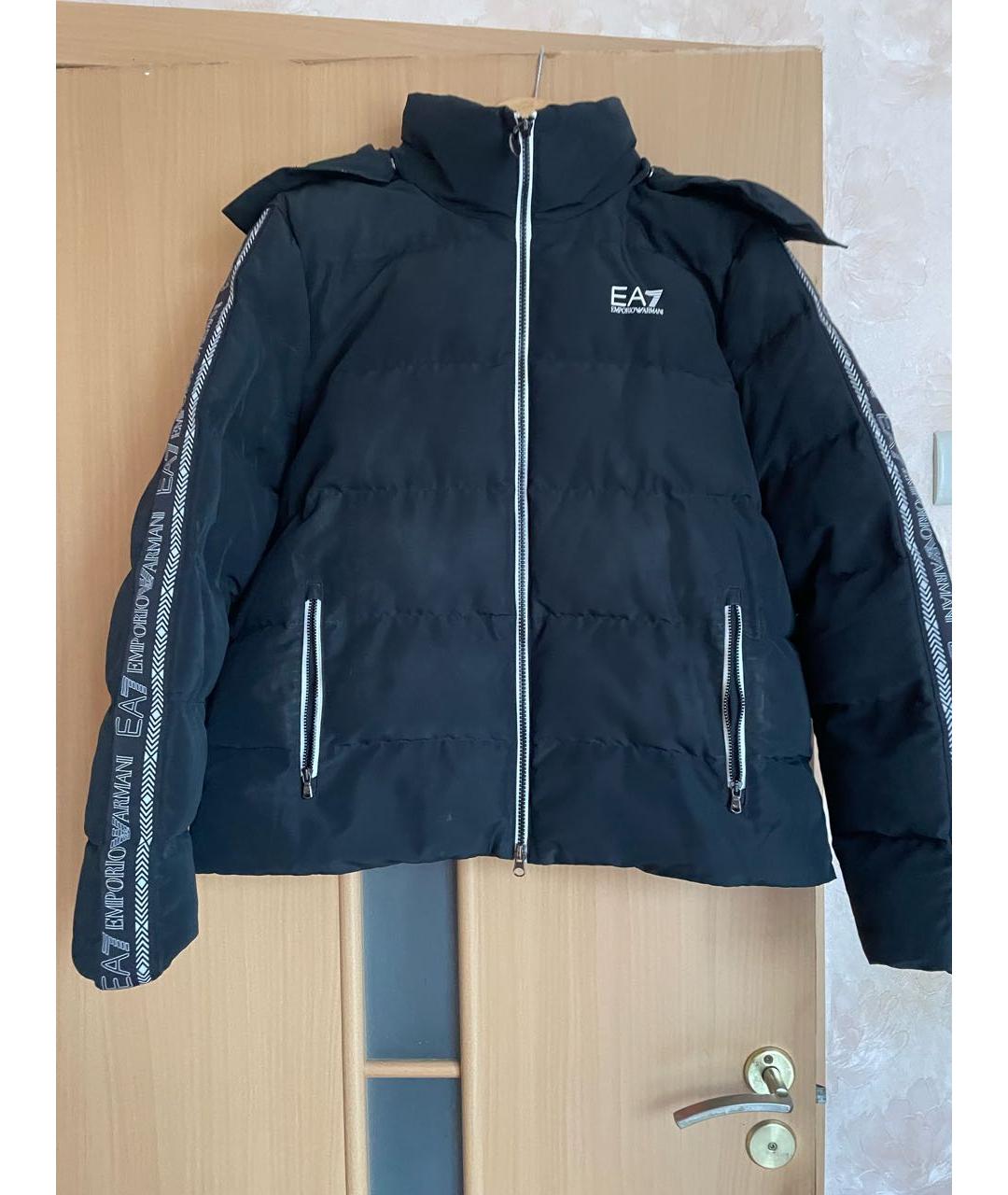 EA7 Темно-синий полиэстеровый пуховик, фото 2