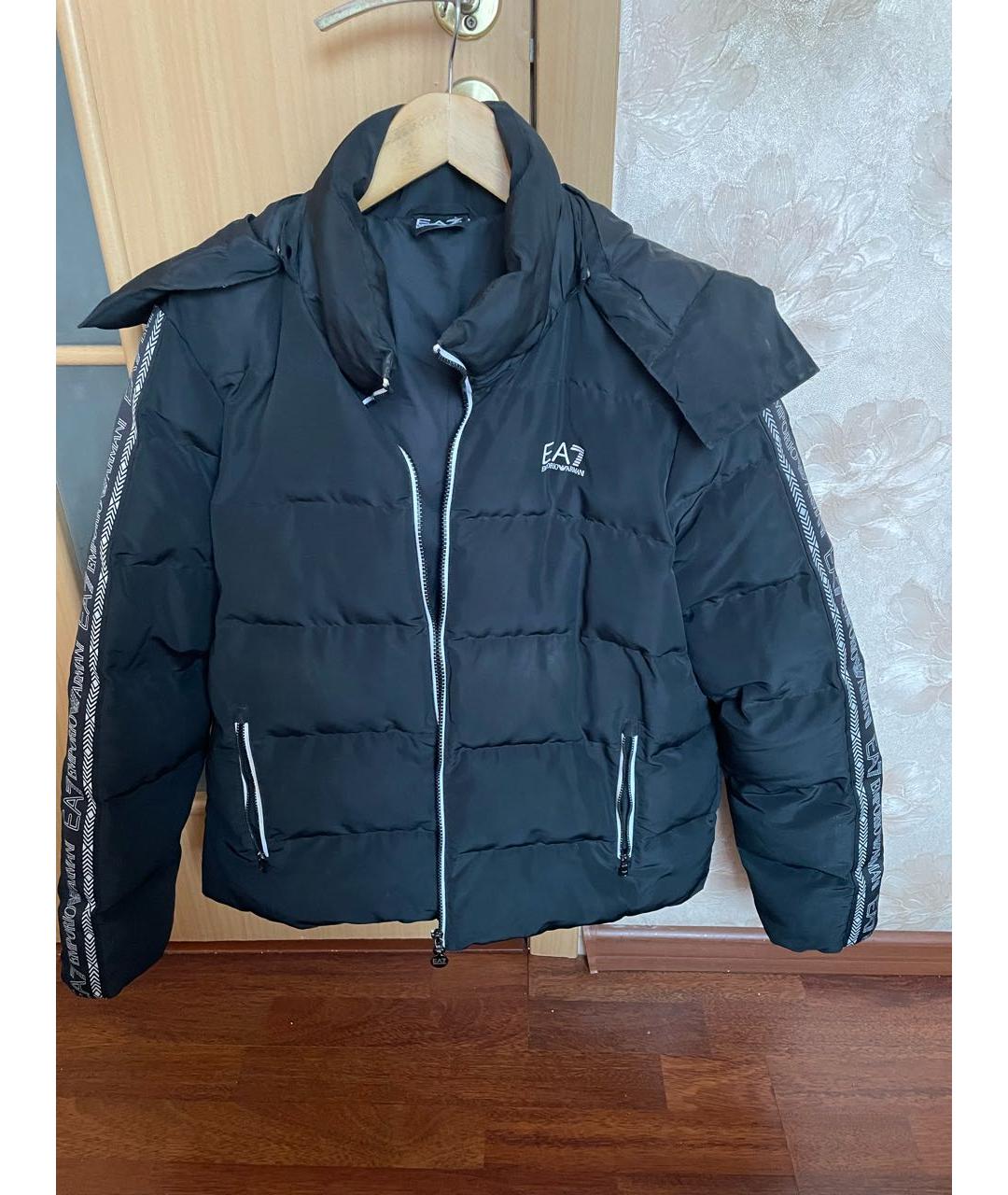 EA7 Темно-синий полиэстеровый пуховик, фото 3
