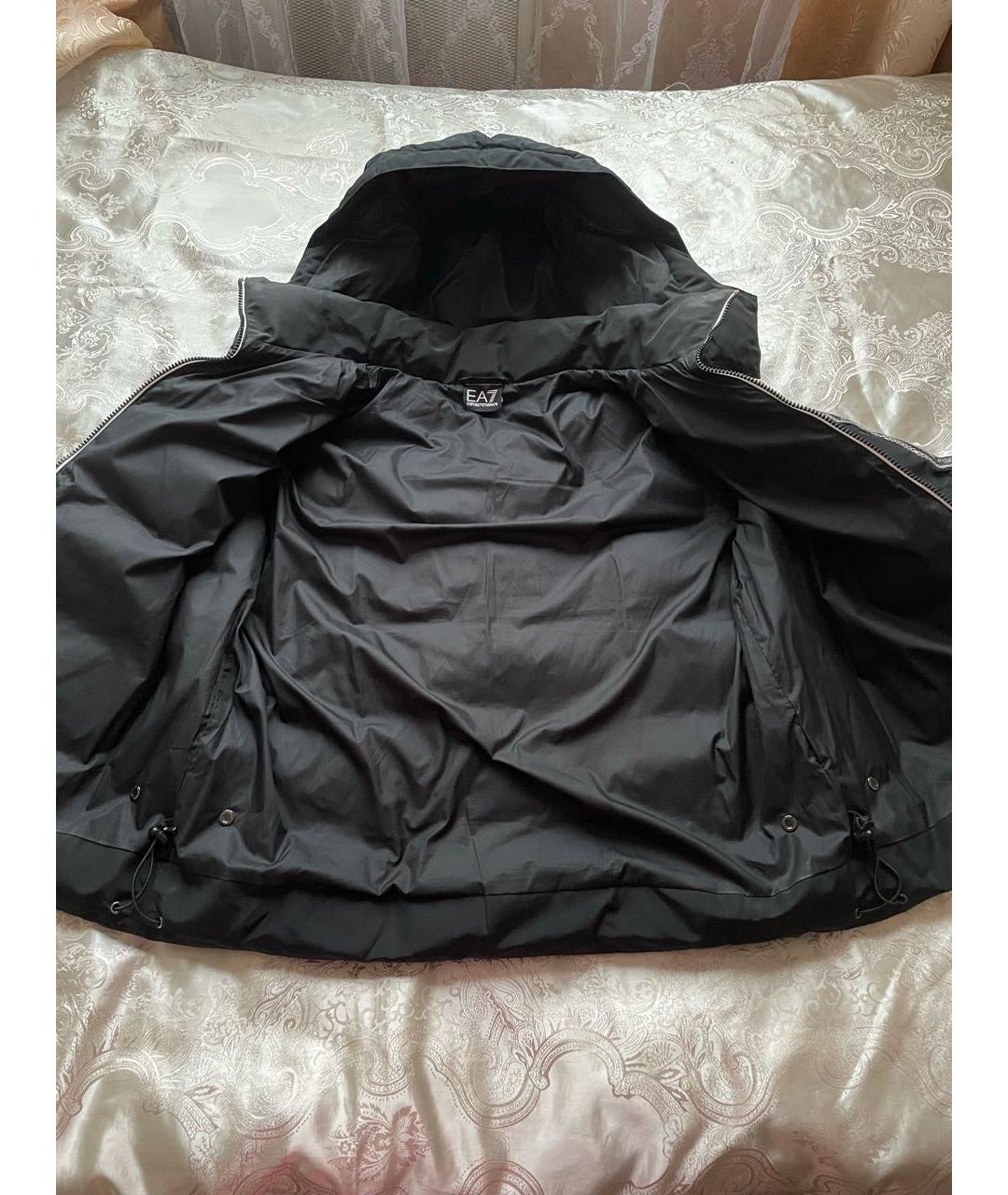 EA7 Темно-синий полиэстеровый пуховик, фото 5