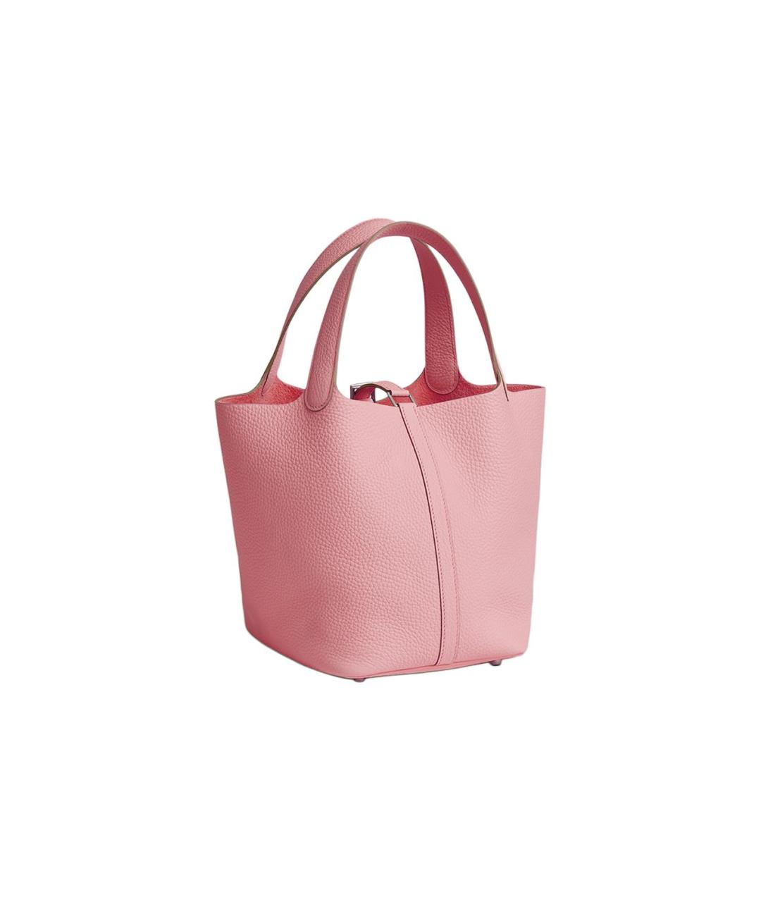 HERMES Розовая кожаная сумка через плечо, фото 3