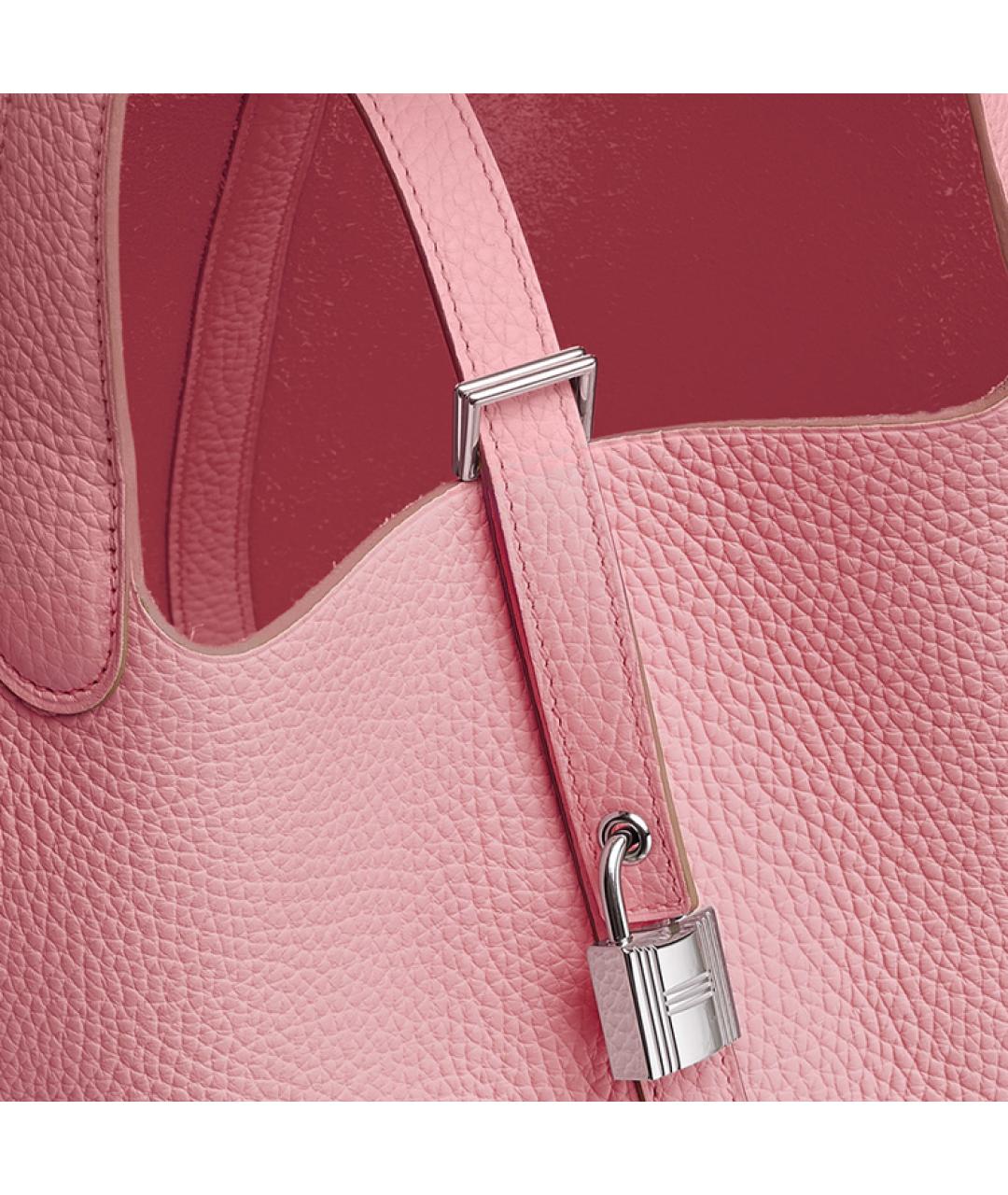 HERMES Розовая кожаная сумка через плечо, фото 4