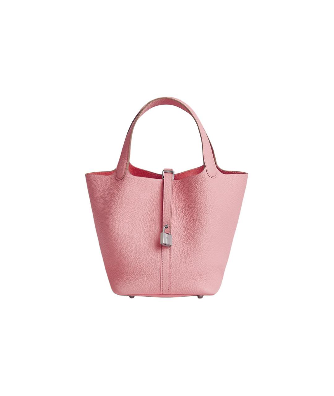 HERMES Розовая кожаная сумка через плечо, фото 5