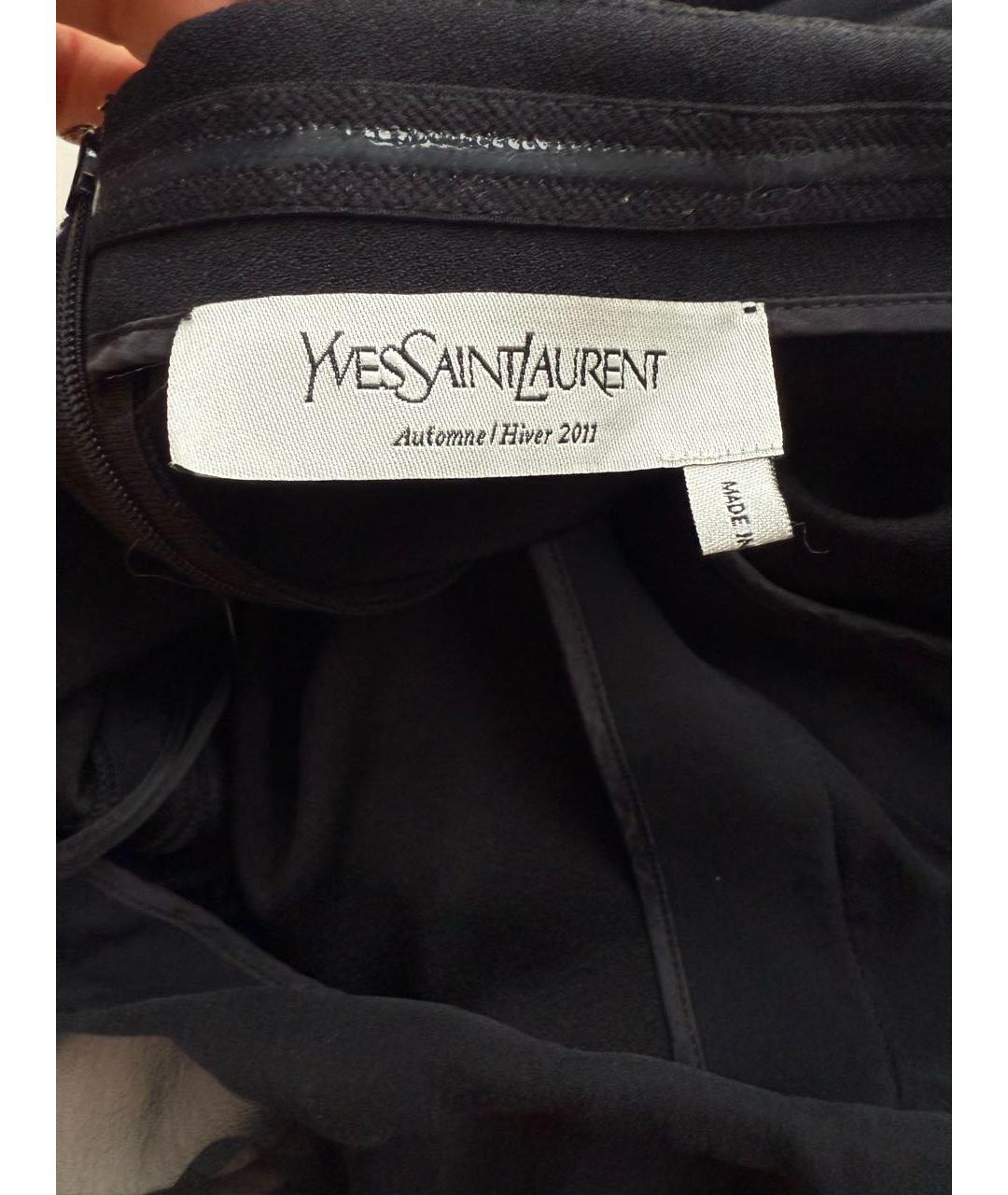 SAINT LAURENT Черный полиэстеровый комбинезон, фото 7