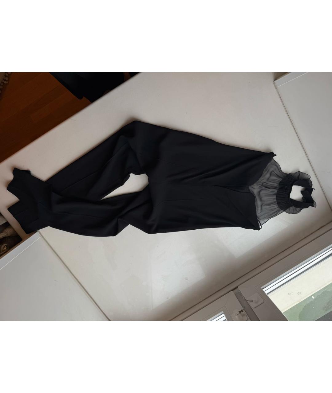 SAINT LAURENT Черный полиэстеровый комбинезон, фото 2