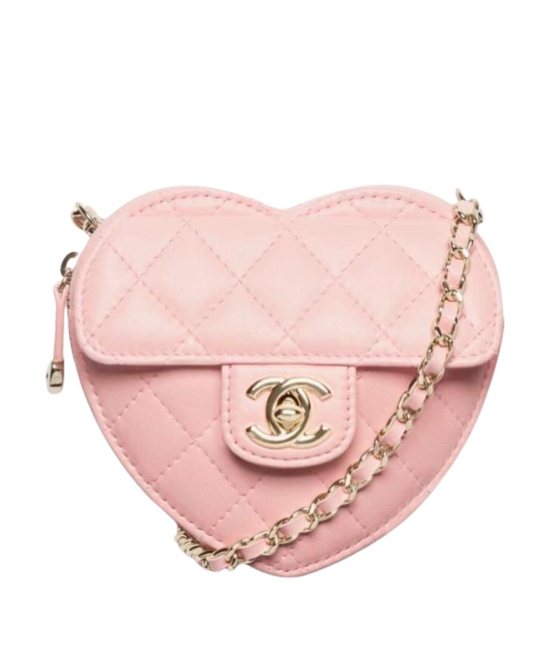 CHANEL Розовая кожаная сумка через плечо, фото 1