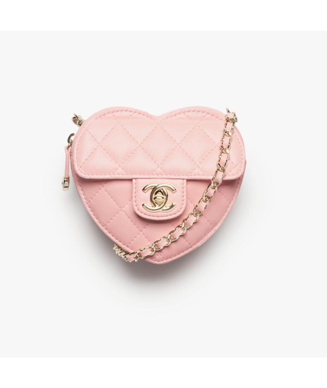 CHANEL Розовая кожаная сумка через плечо, фото 3