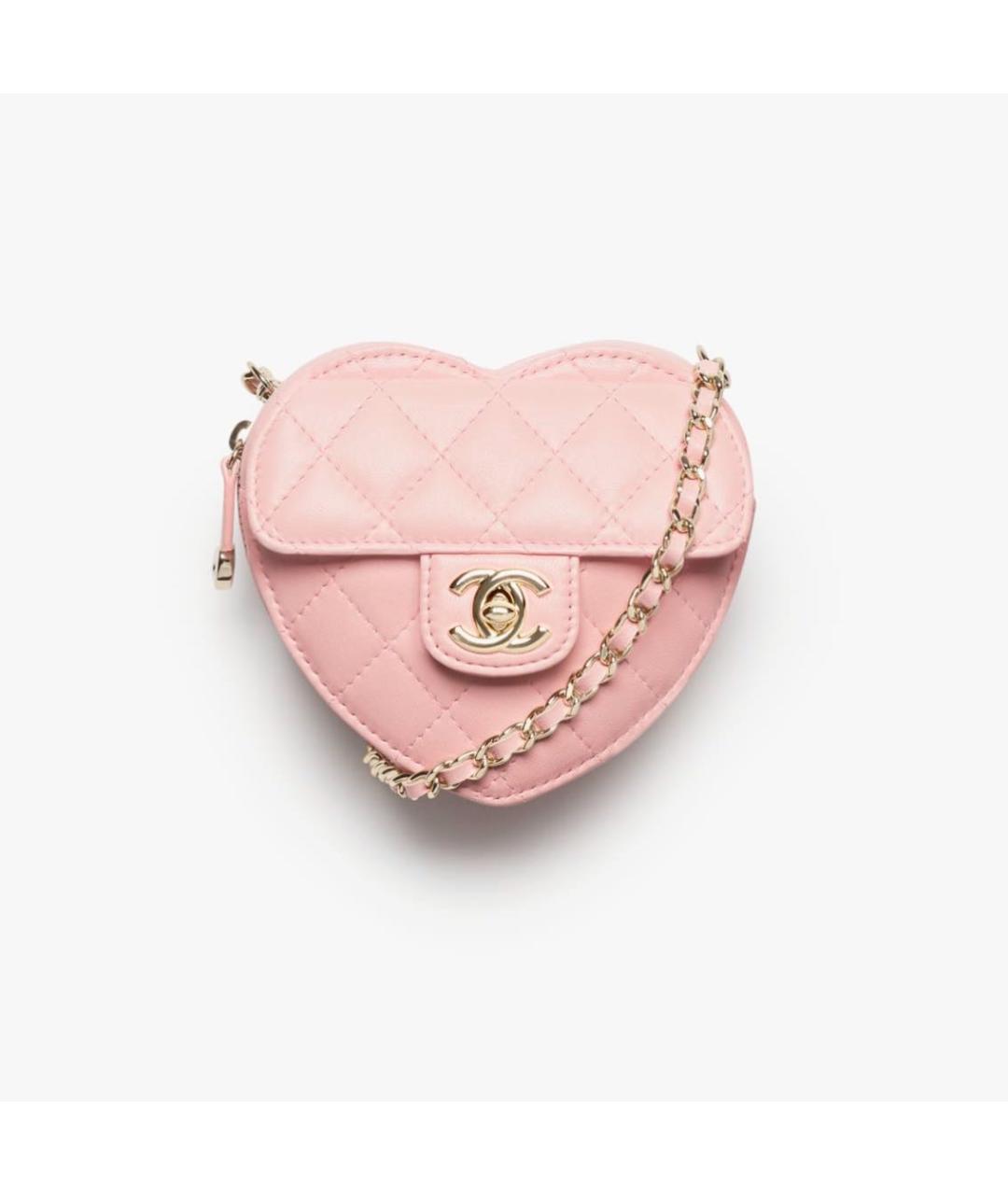 CHANEL Розовая кожаная сумка через плечо, фото 2