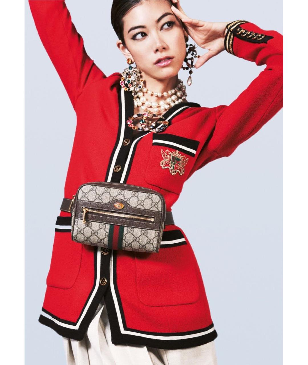 GUCCI Красный шерстяной кардиган, фото 5